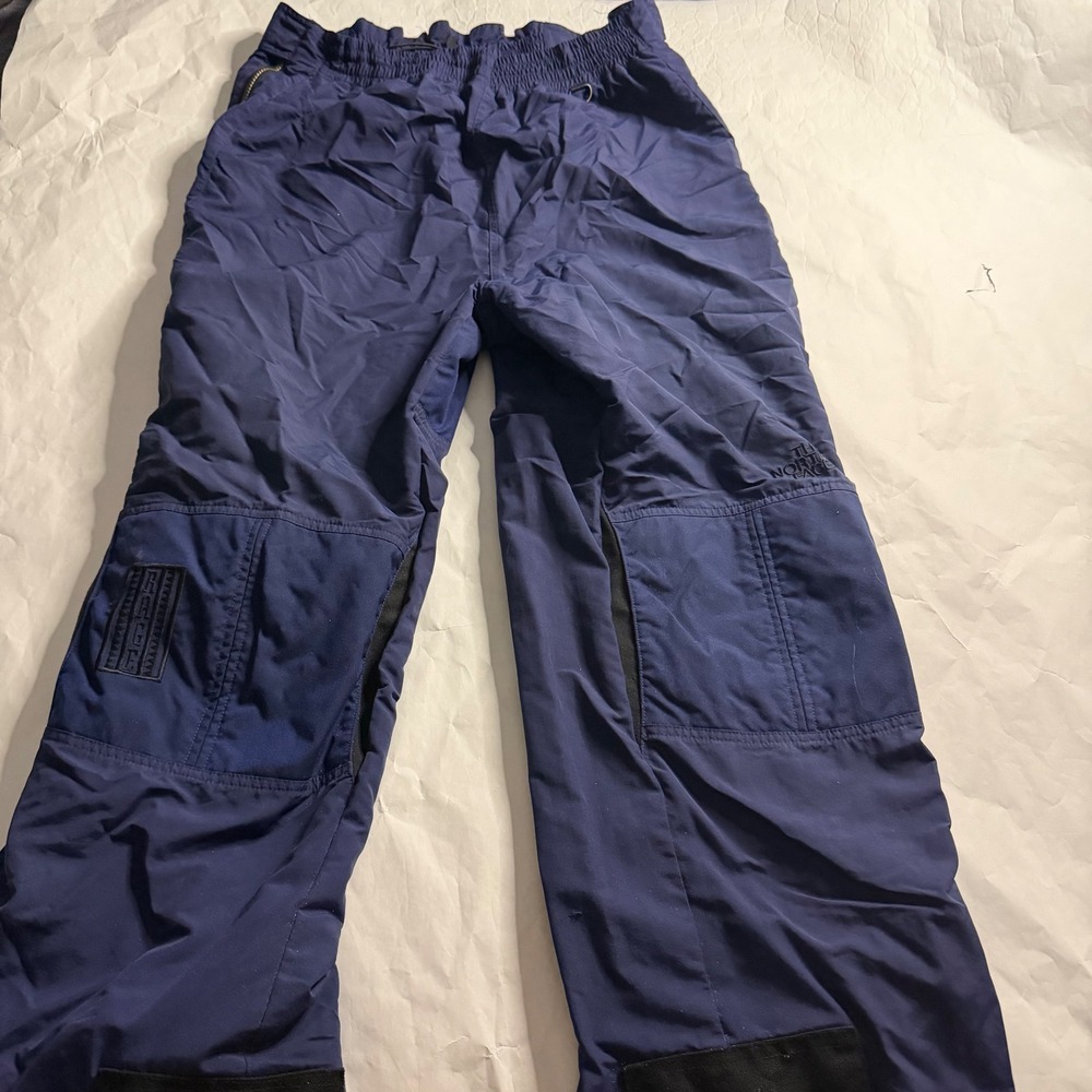 North Face Rage Mens Navy Blue Ski Snow Pants Full Side Zip Ultrex Thinsulate XL
